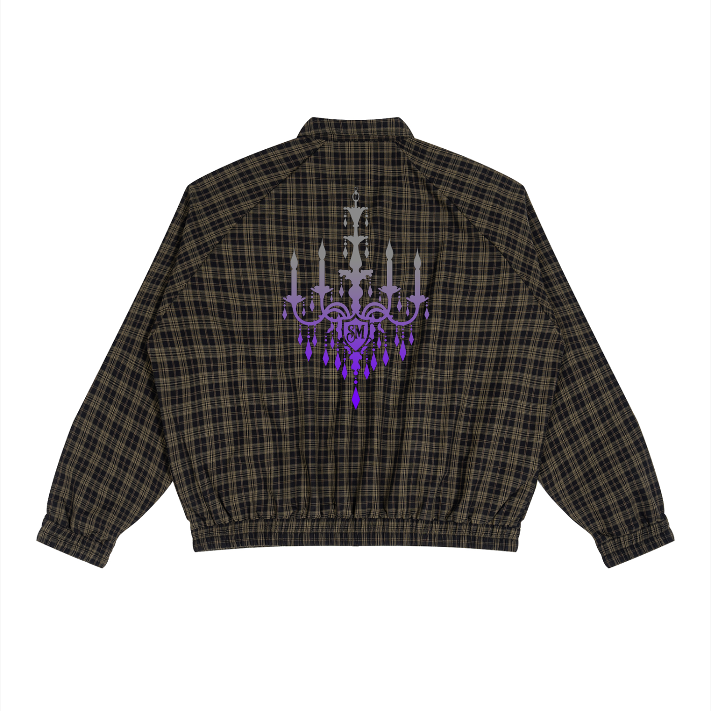 Unisex Plaid Full-Zip Track Jacket