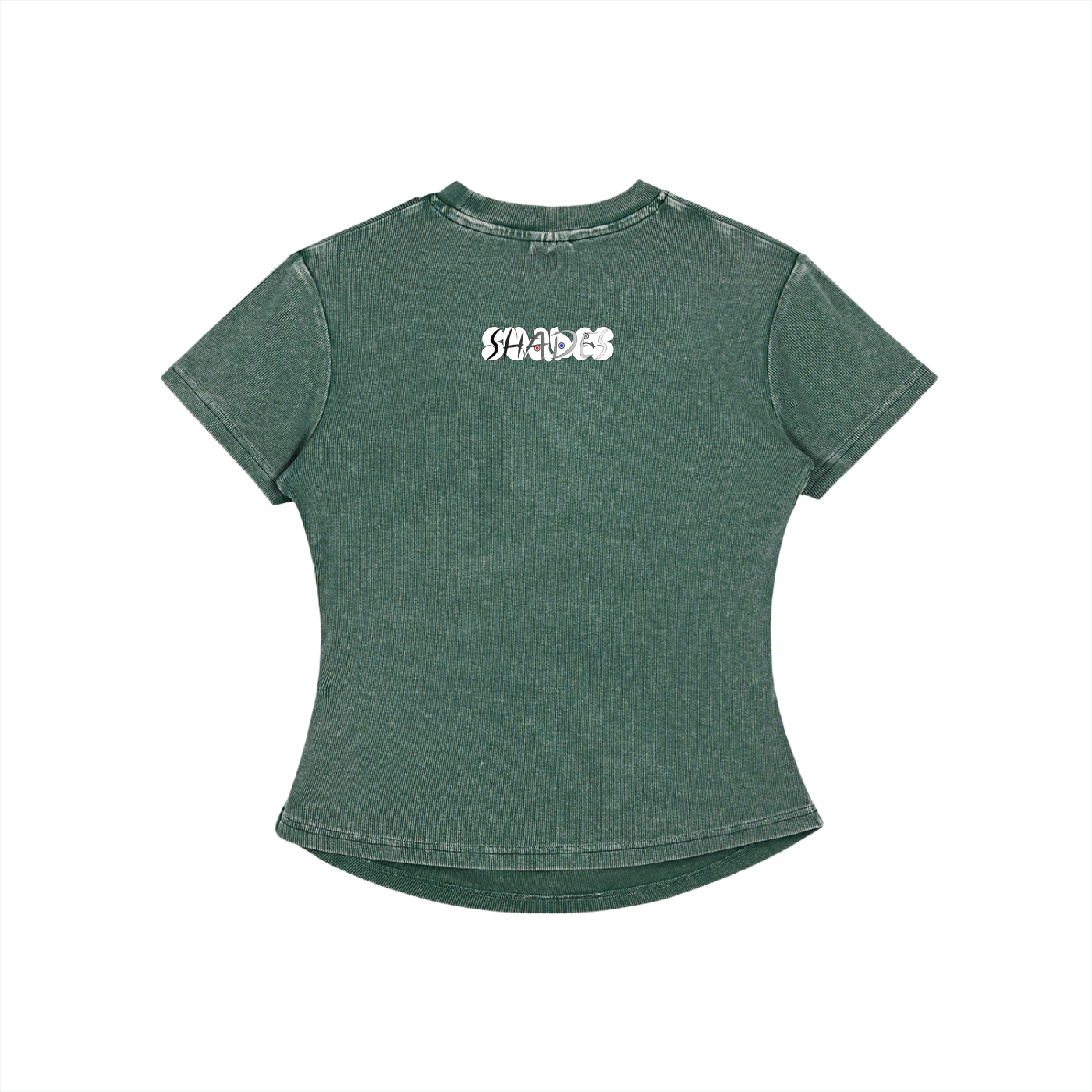 Shade Musem Womens Vintaged-Wash Bodycon T-Shirt