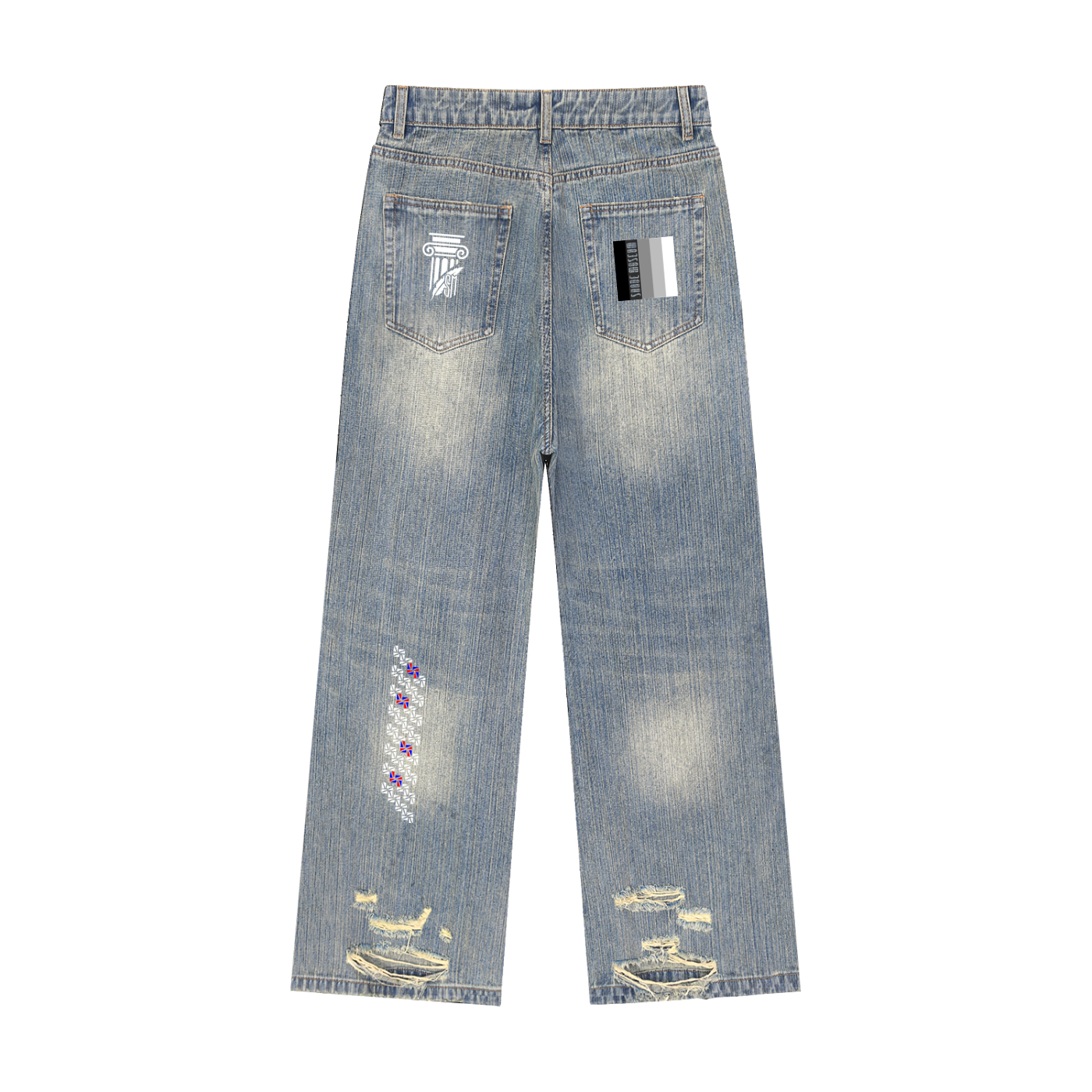 Shades Distressed Denim Jeans