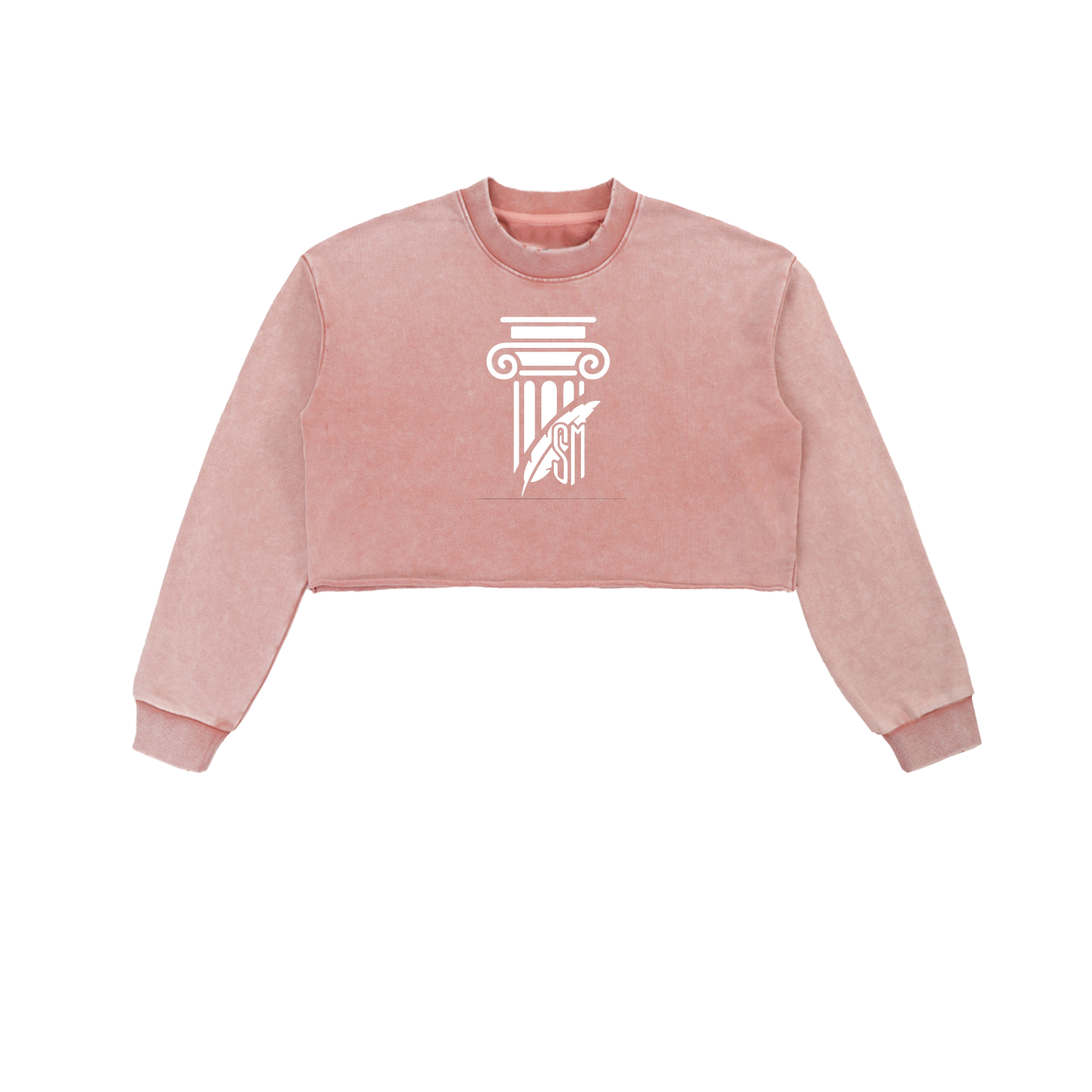 Shade Musem Womens Washed Cropped Sweatshirt