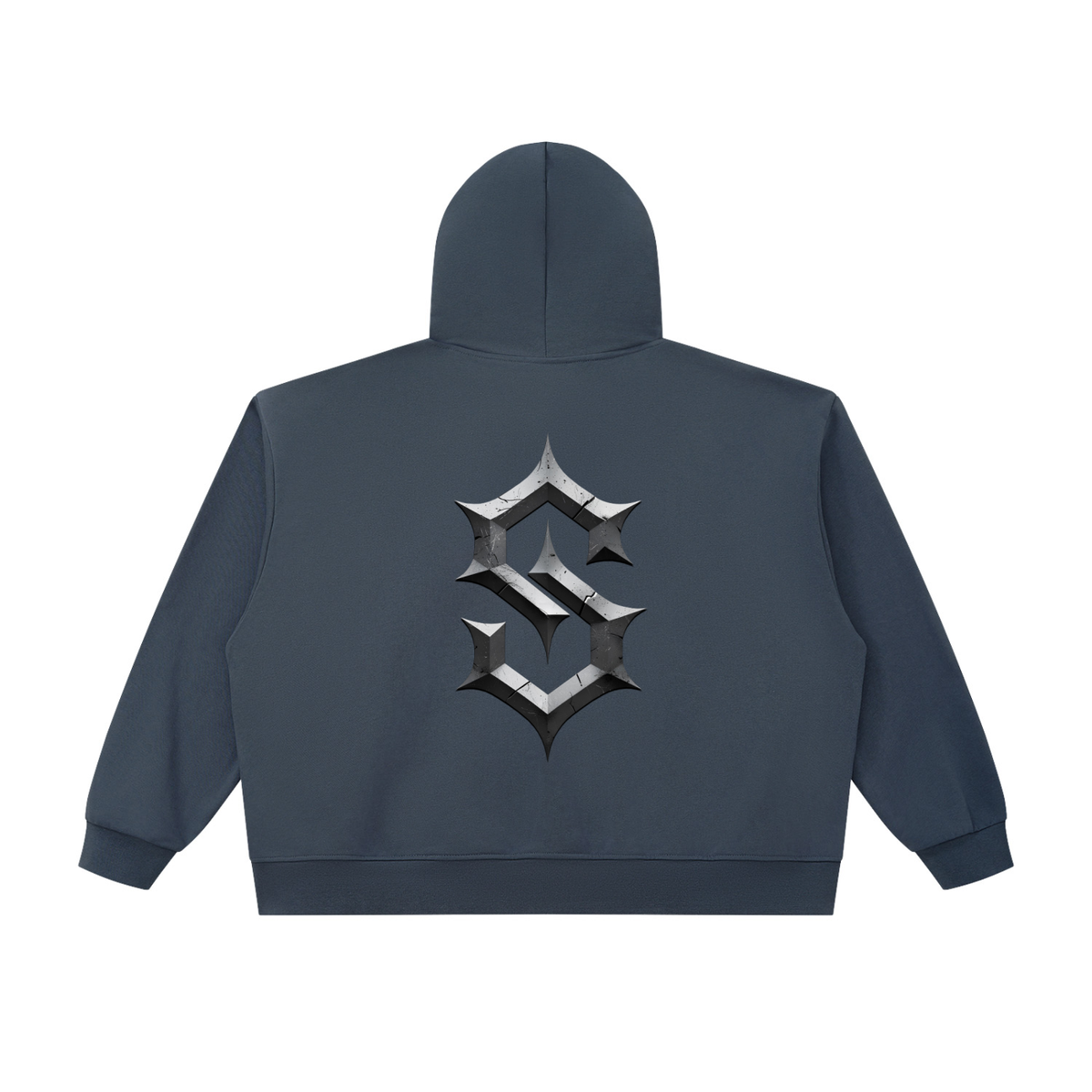 Unisex Oversized Chunky-Zip Boxy Hoodie