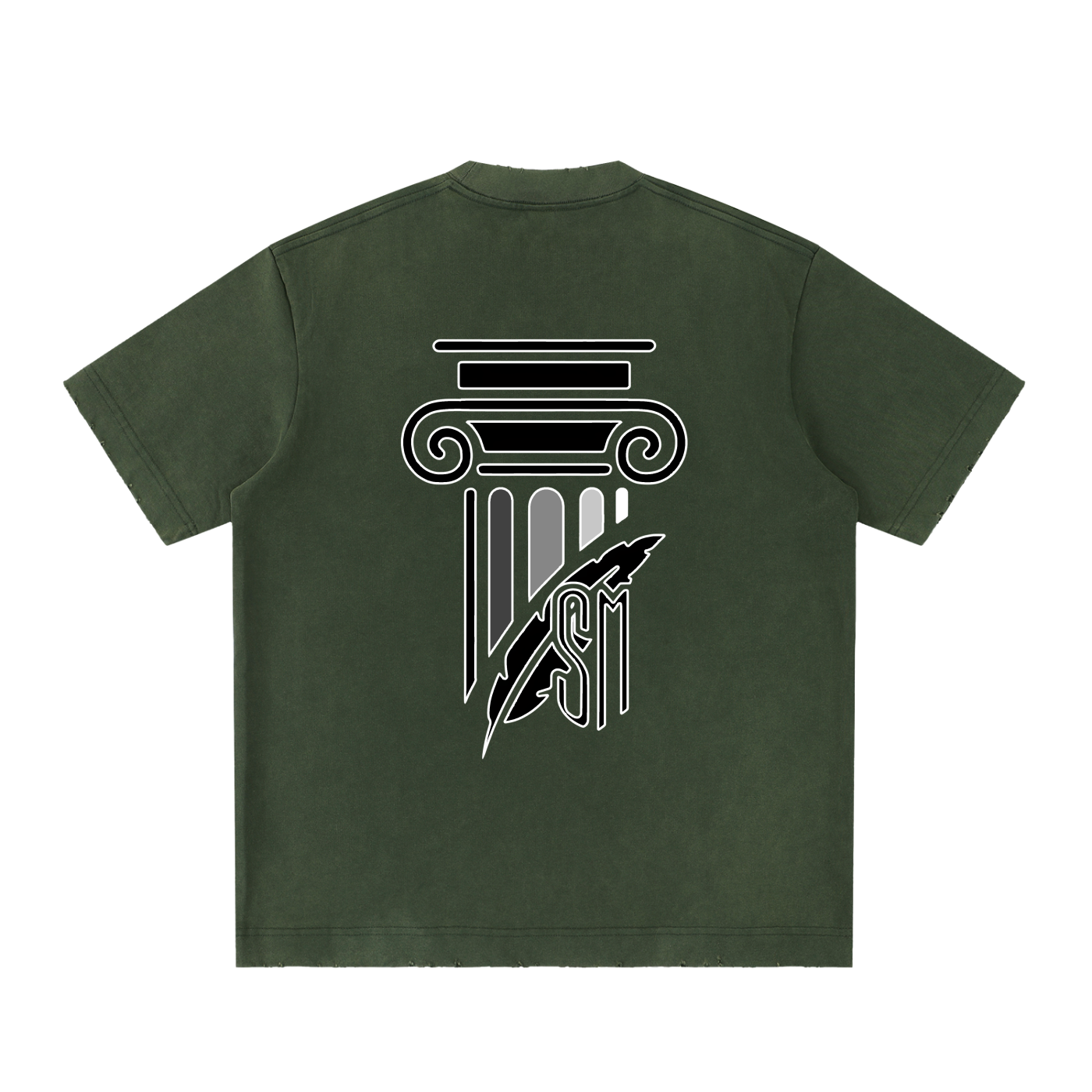 Heavyweight Vintage Washed Frayed T-Shirt