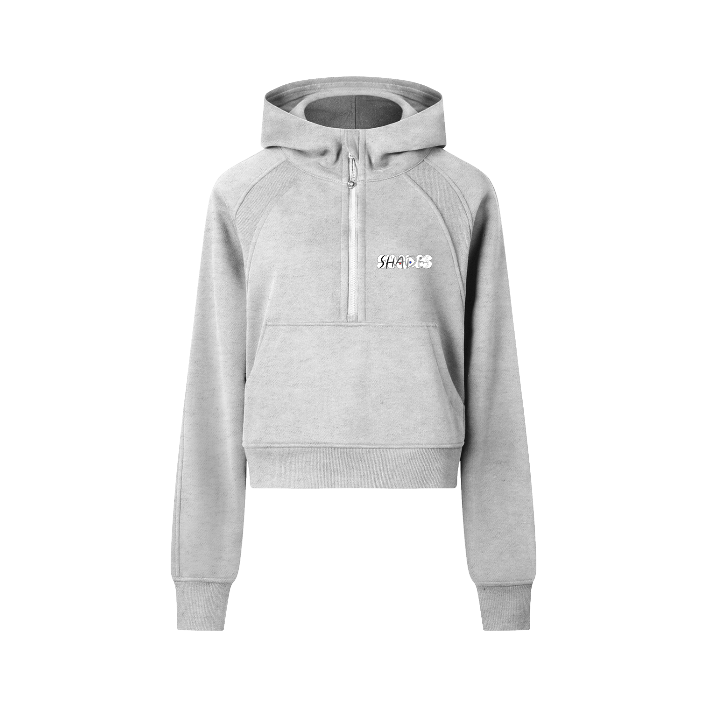 Shades Womens Cropped Half-Zip Tracksuit Hoodie