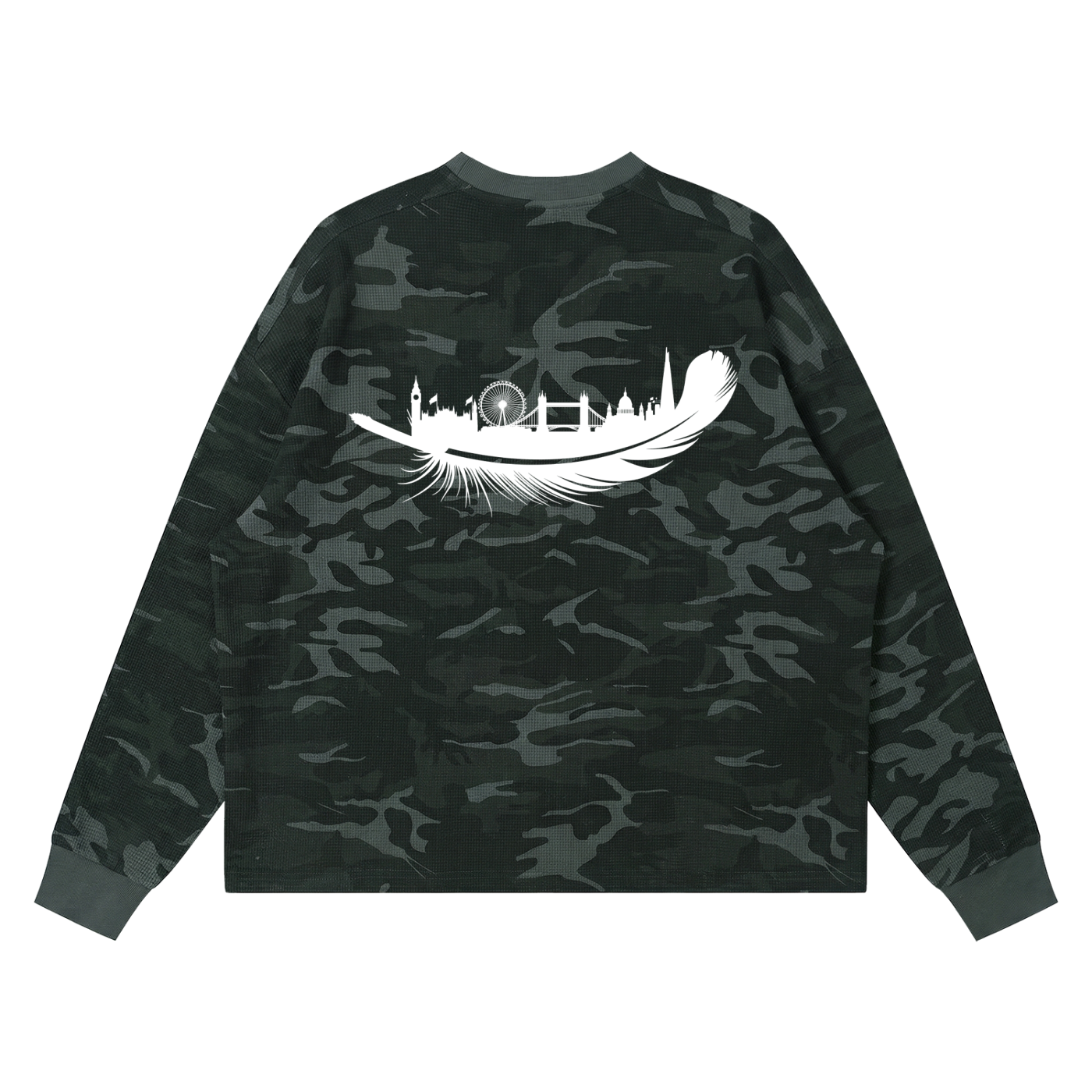 Unisex Waffle Boxy Long Sleeve T-Shirt