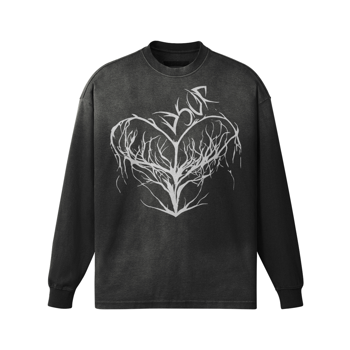 DSOR Unisex Heart Long Sleeve Tee