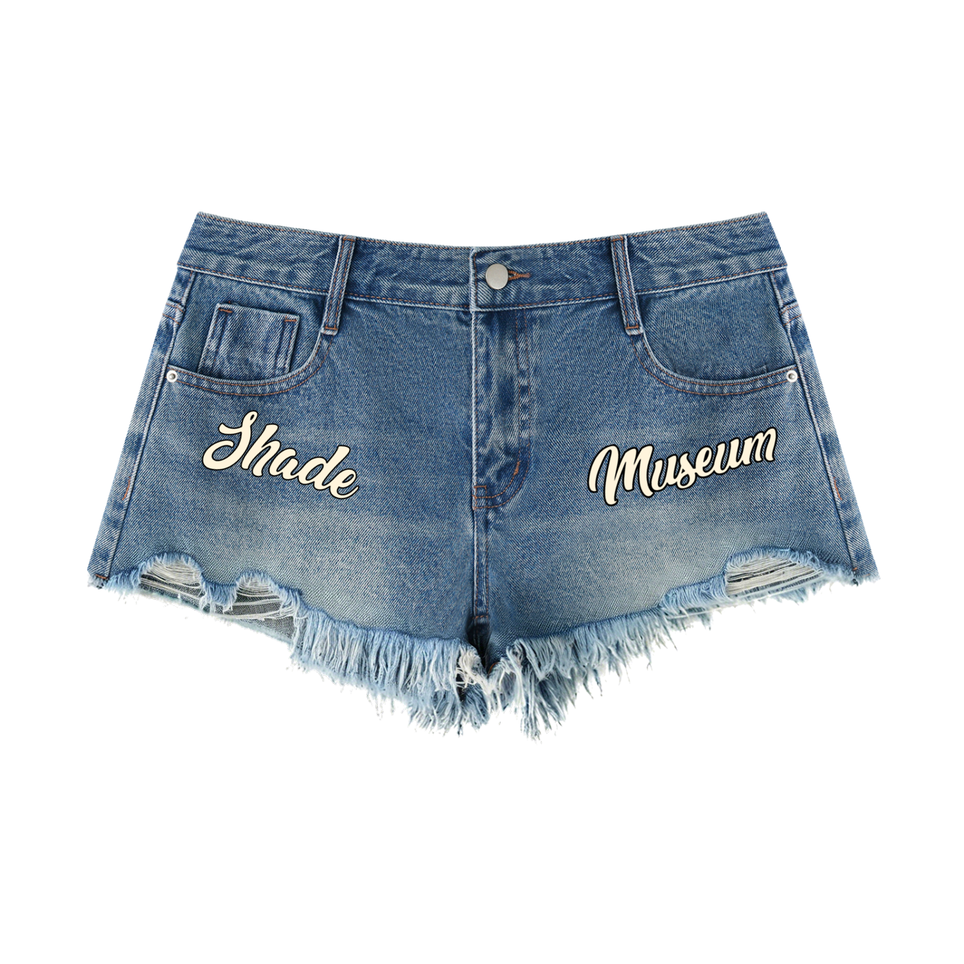 Women's Vintage Wash Raw Hem Denim Shorts