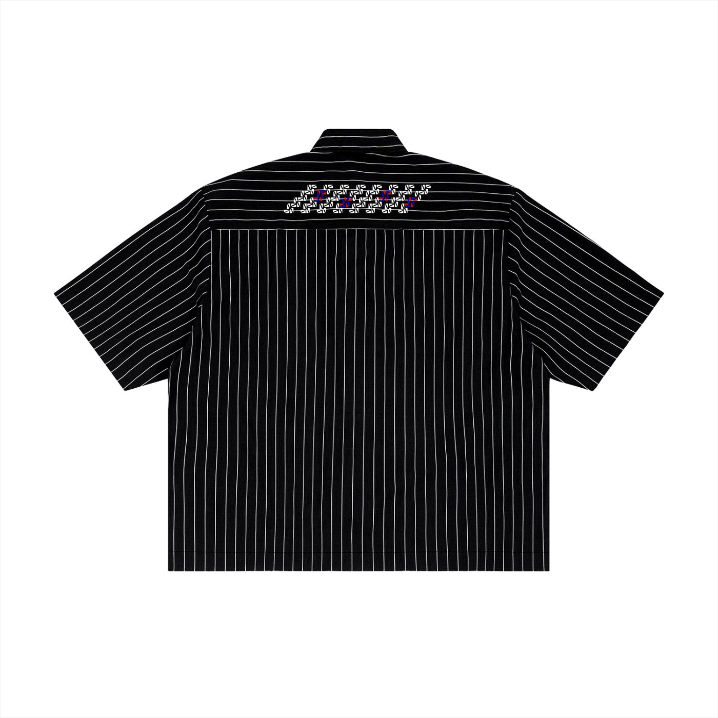 Unisex Striped Boxy Button-Up Shirt