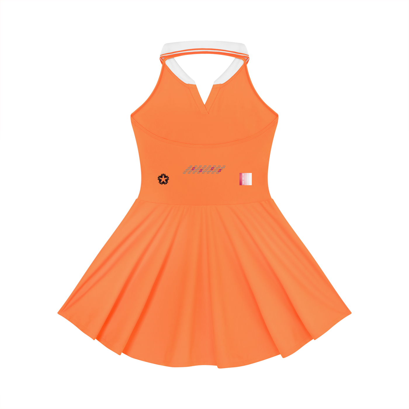 Women's Collared Halter A-Line Tennis Dress