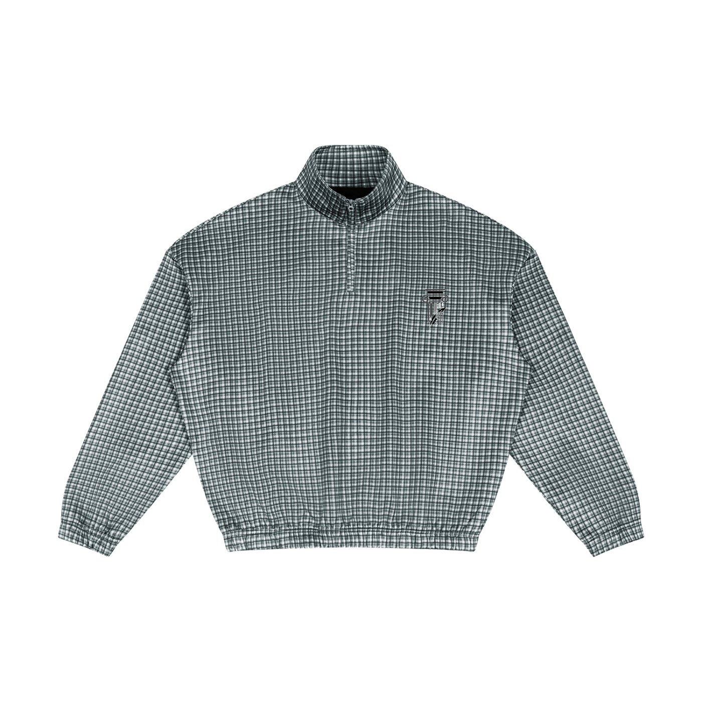 Unisex Plaid Quarter-Zip Sweatshirt