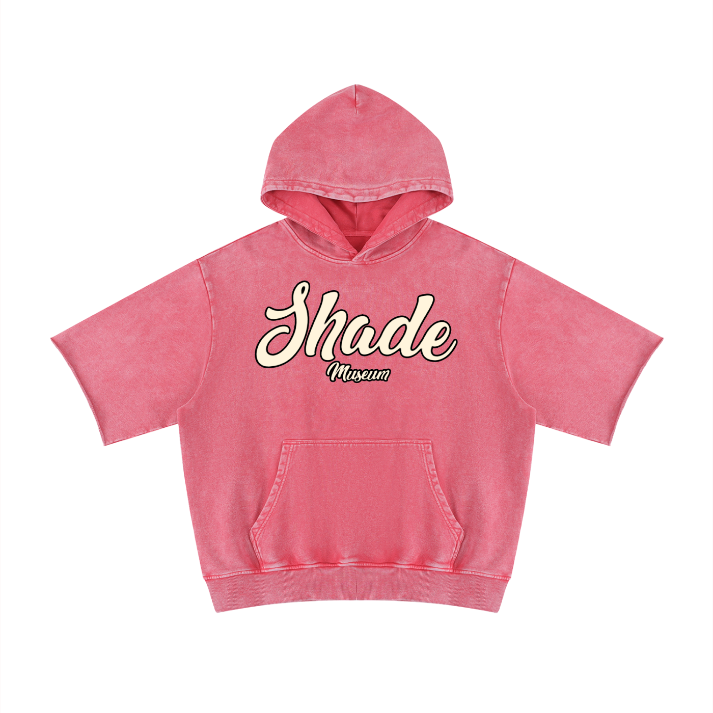 Unisex Mineral Wash Short Sleeve Hoodie