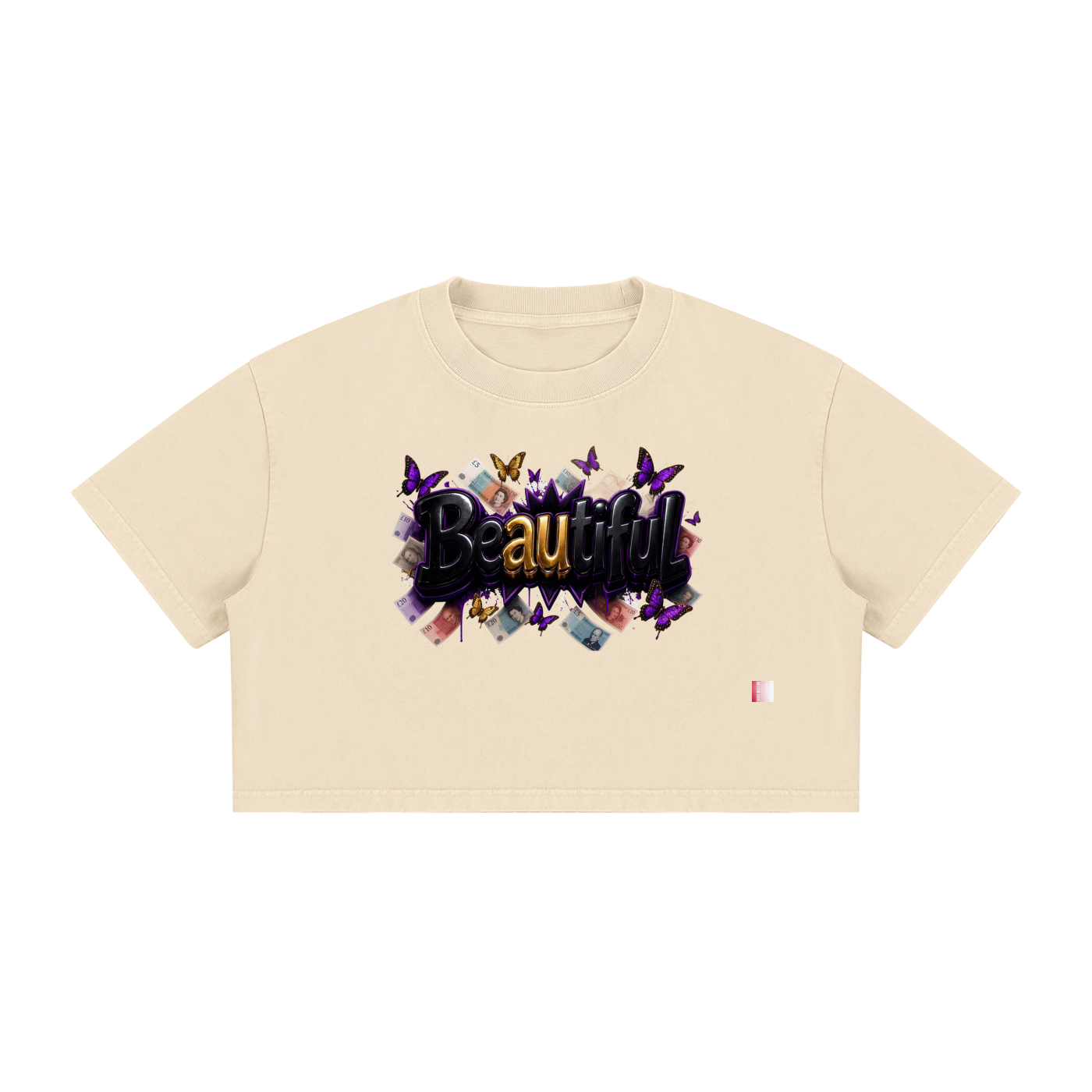Women's Mineral Wash Cotton Crop T-Shirt