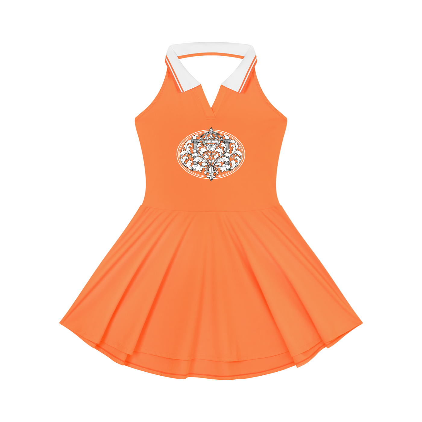 Women's Collared Halter A-Line Tennis Dress