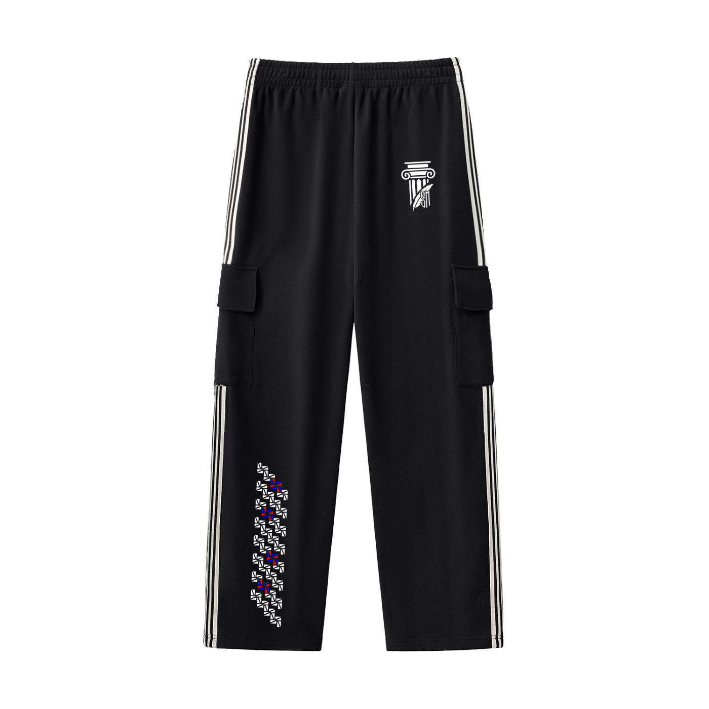 Shades Side Stripe Straight-Leg Pants