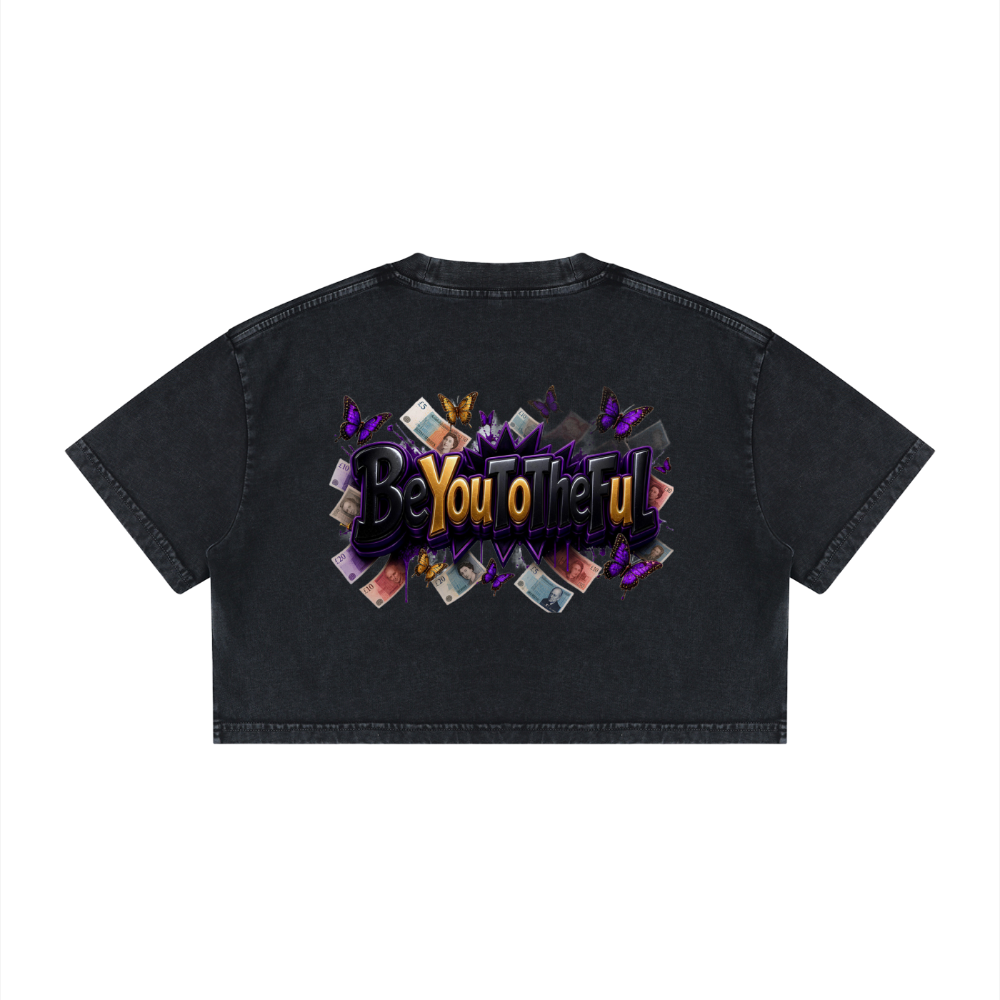 Women's Mineral Wash Cotton Crop T-Shirt