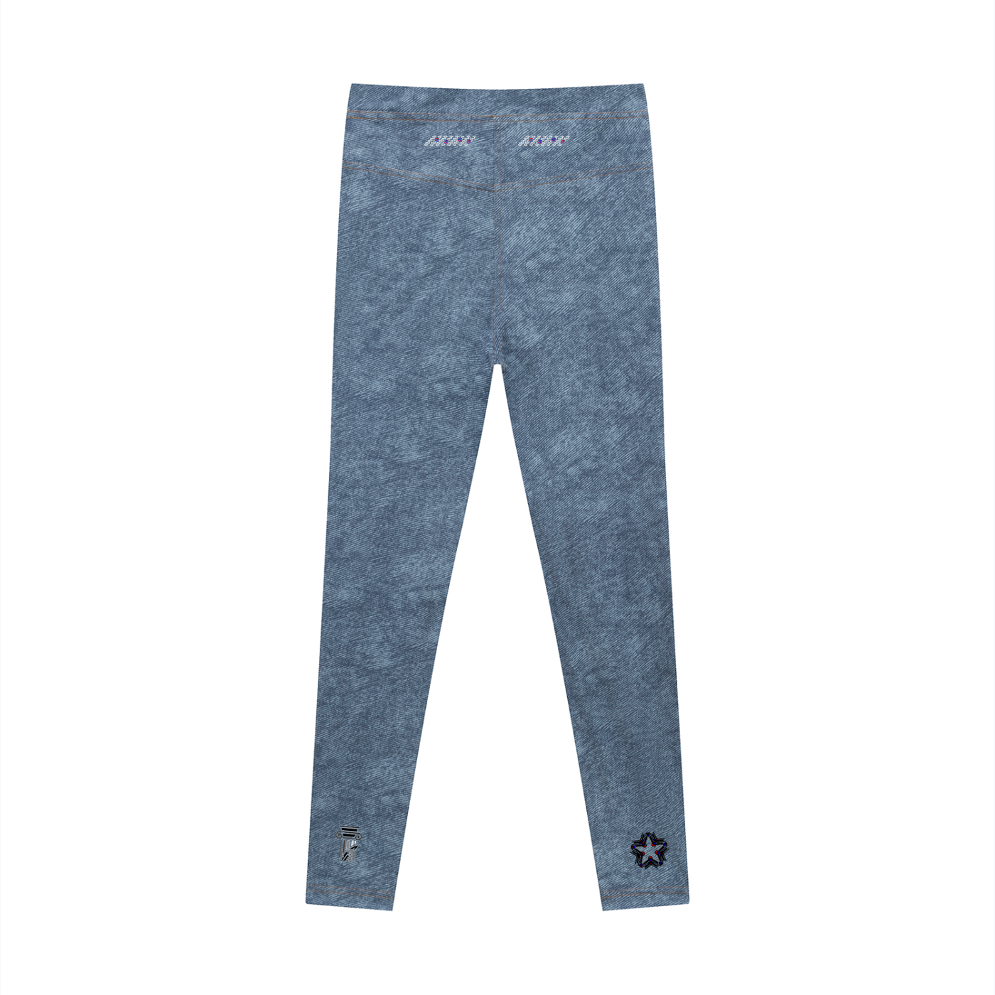 Women's Faux Denim Zip-Fly Leggings
