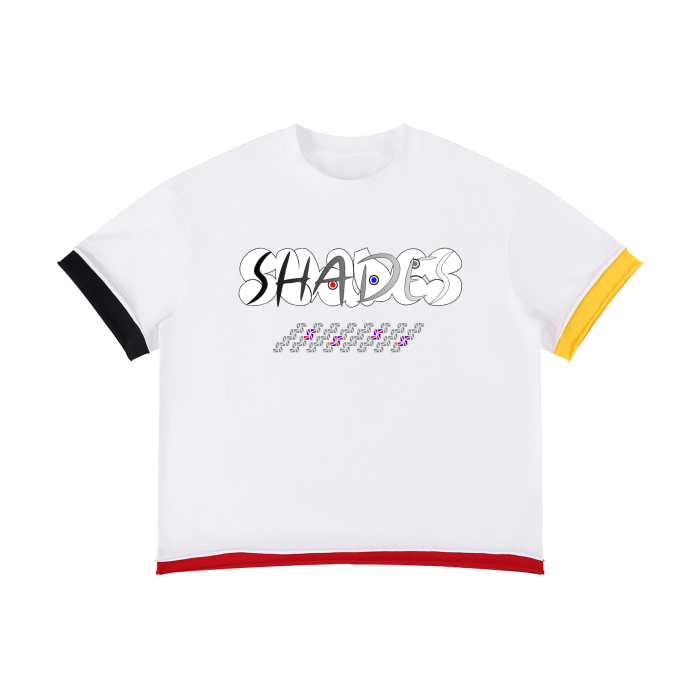 Unisex Boxy Color Block T-Shirt