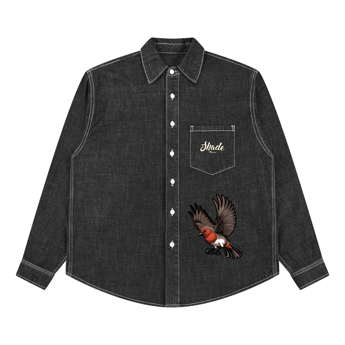 Unisex Vintage Wash Denim Shirt