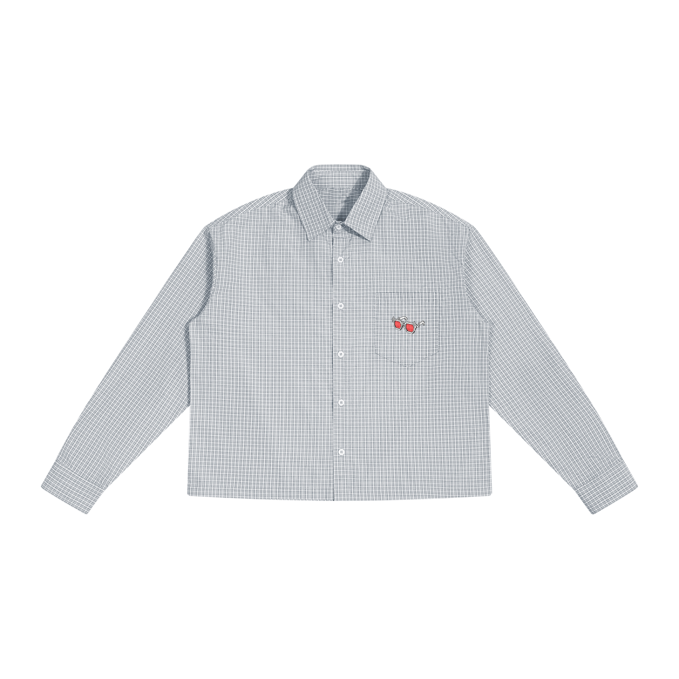 Unisex Boxy Plaid Long Sleeve Shirt