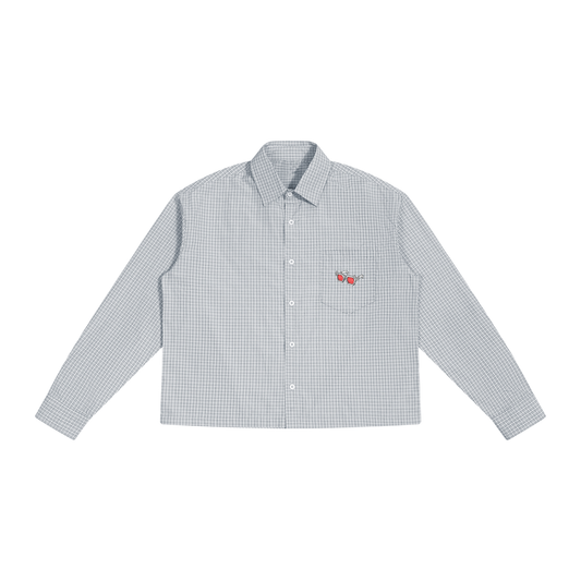 Unisex Boxy Plaid Long Sleeve Shirt