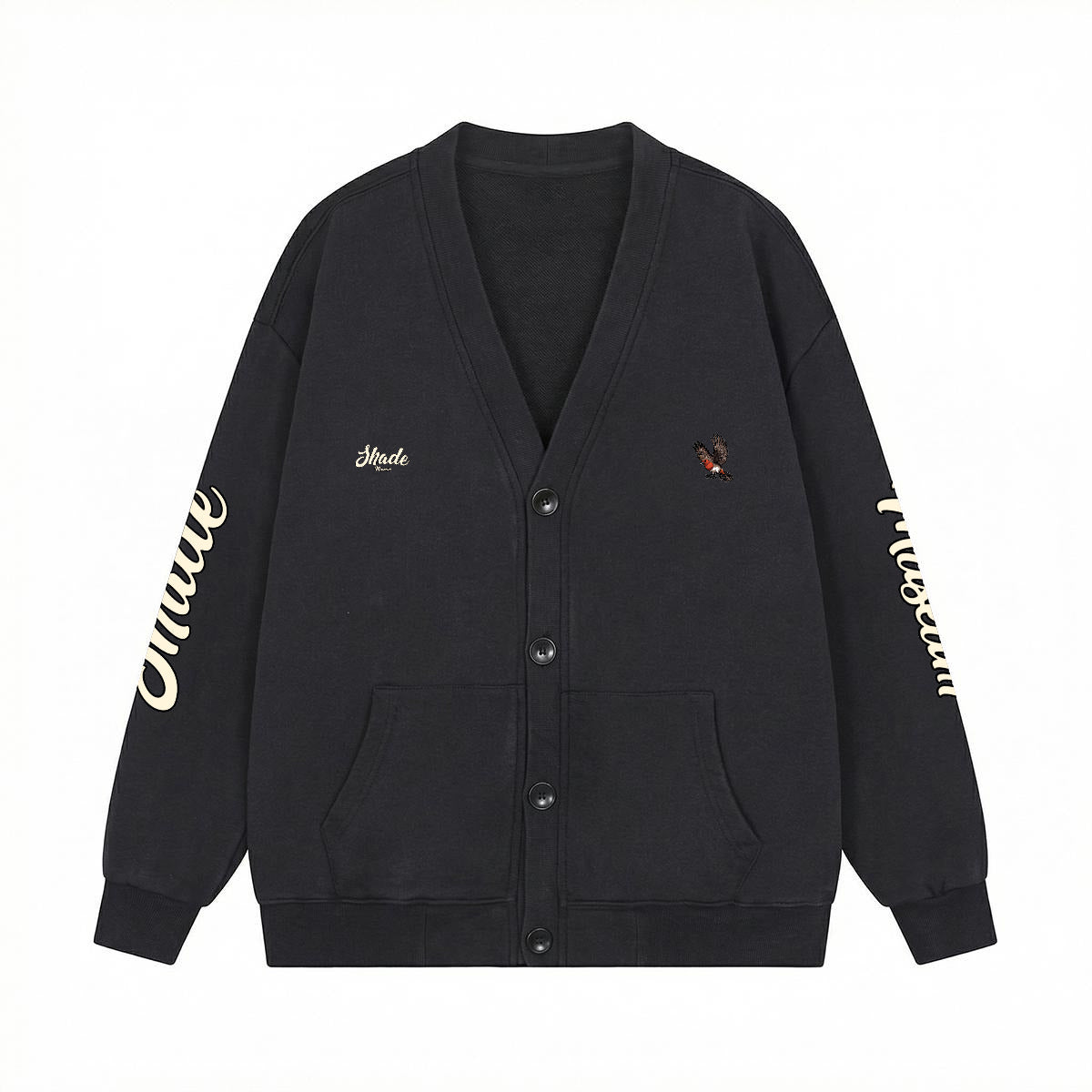 Men's Relaxed Button-Front Cotton Cardigan Jacket