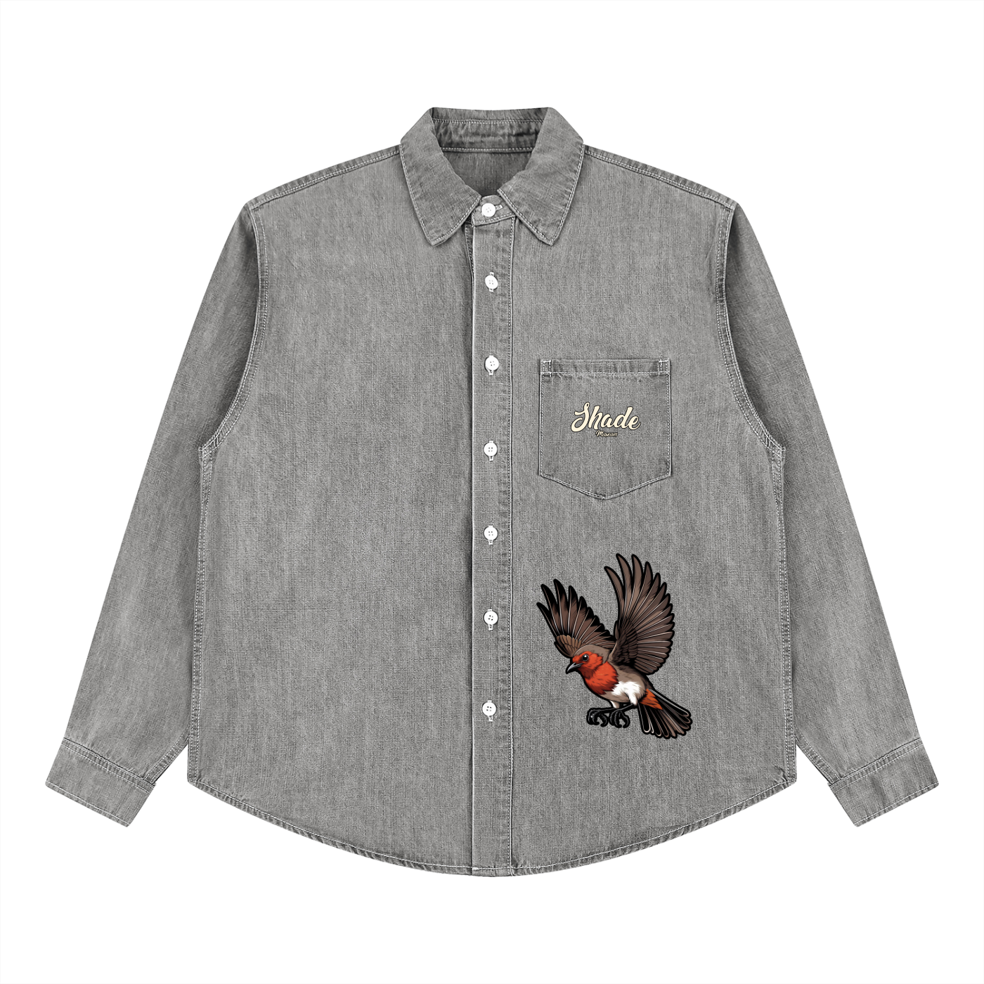 Unisex Vintage Wash Denim Shirt