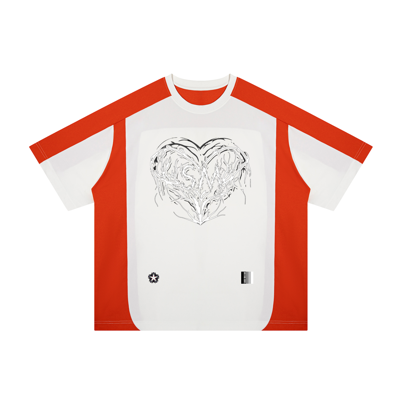 Unisex Color Block Loose T-Shirt