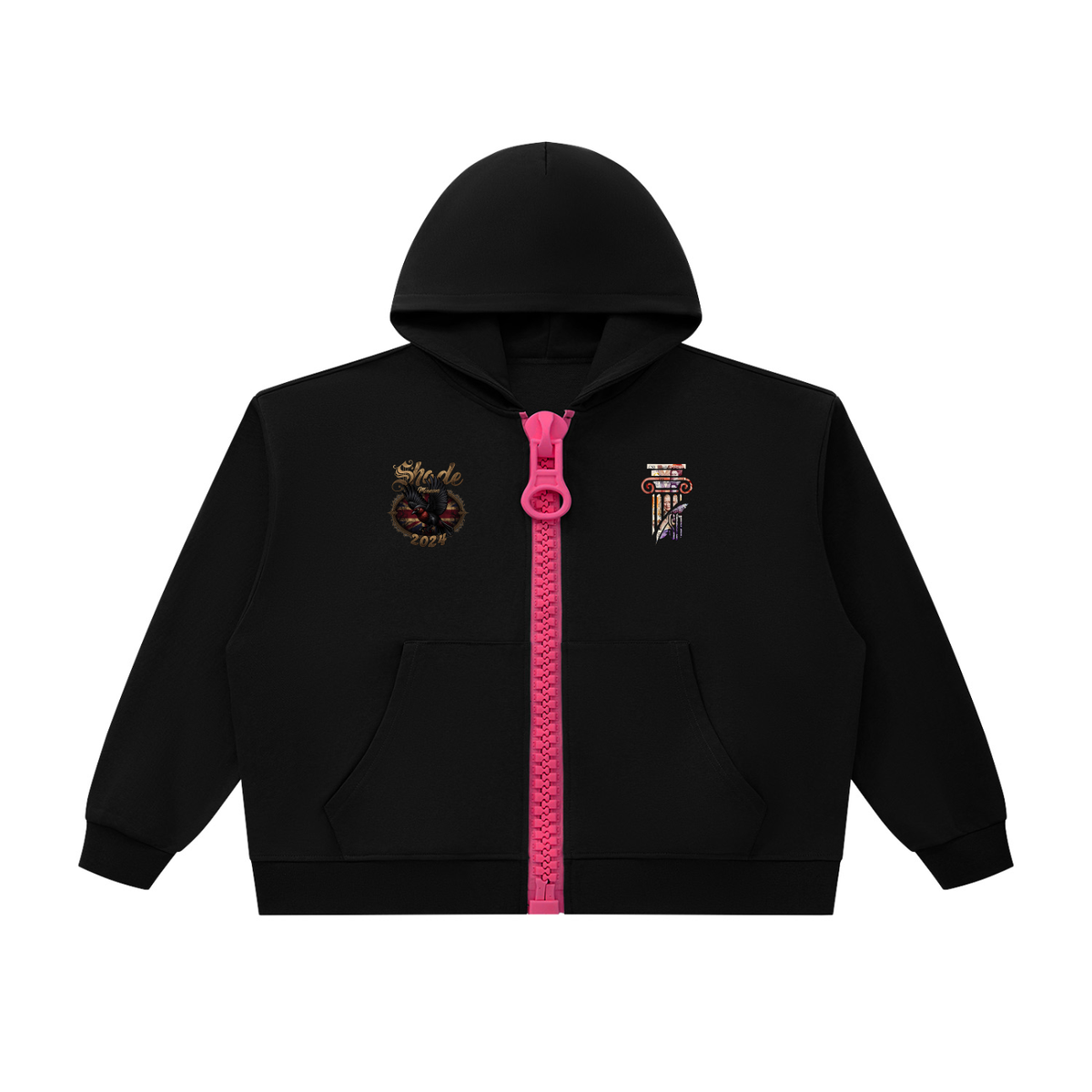Unisex Oversized Chunky-Zip Boxy Hoodie