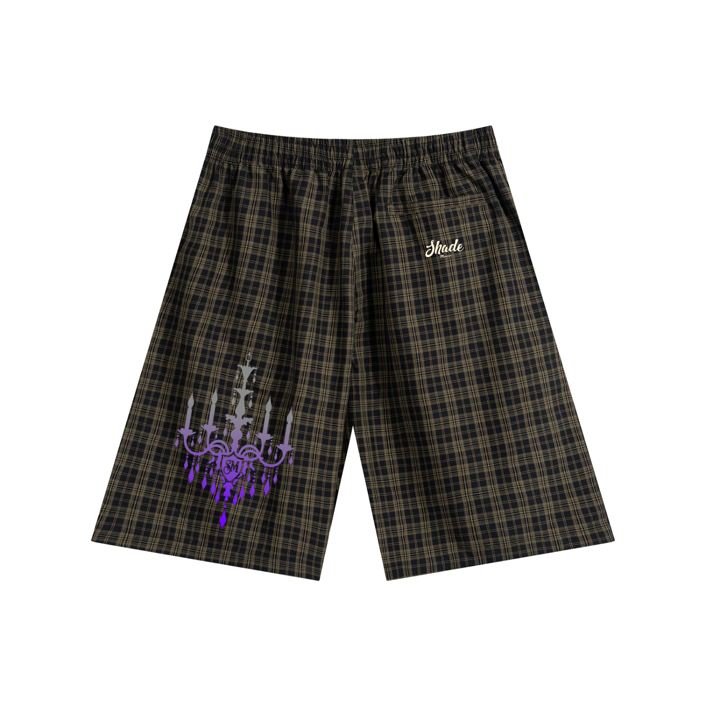 Unisex Plaid Wide Leg Shorts