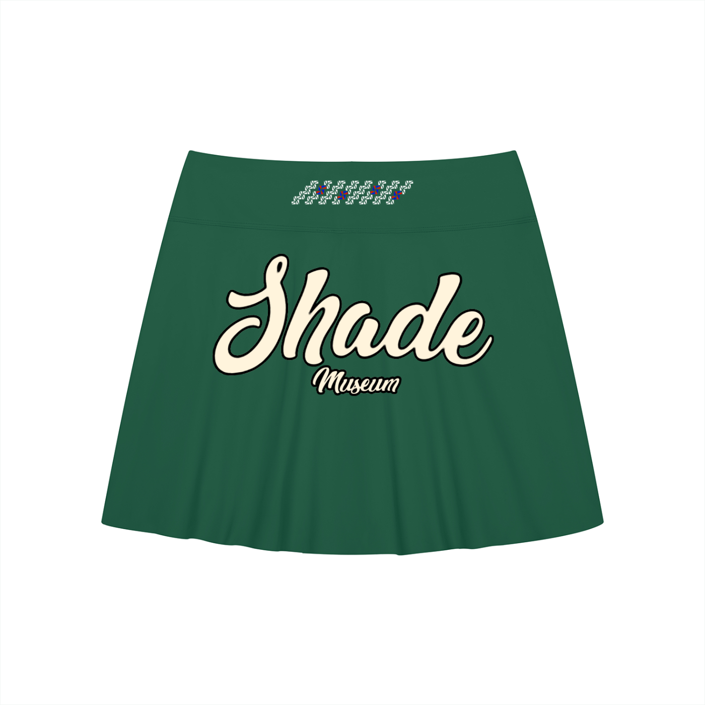 Women's A-Line Contrast Panel Slit Skirt