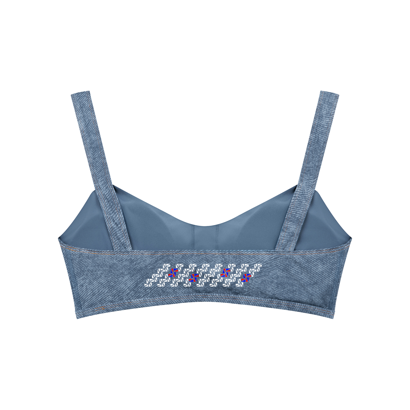 Women's Faux Denim Sports Bra