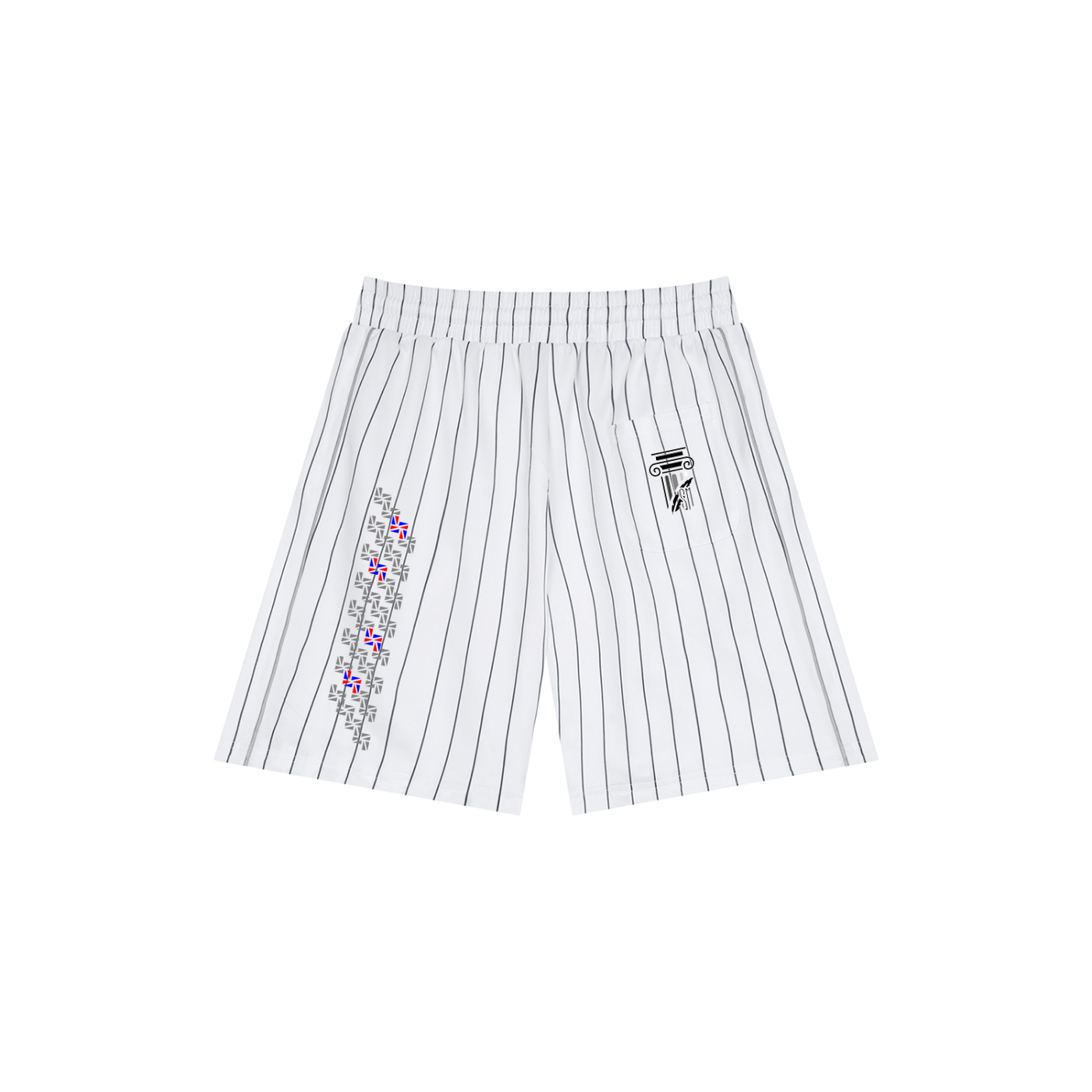 Unisex Striped Loose Fit Shorts