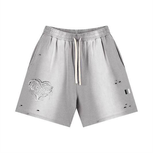 Sun Fade Distressed Shorts
