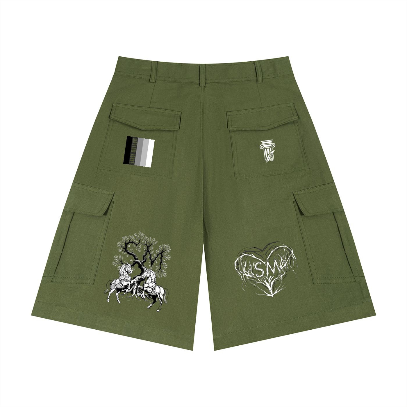 Unisex Woven Cargo Shorts