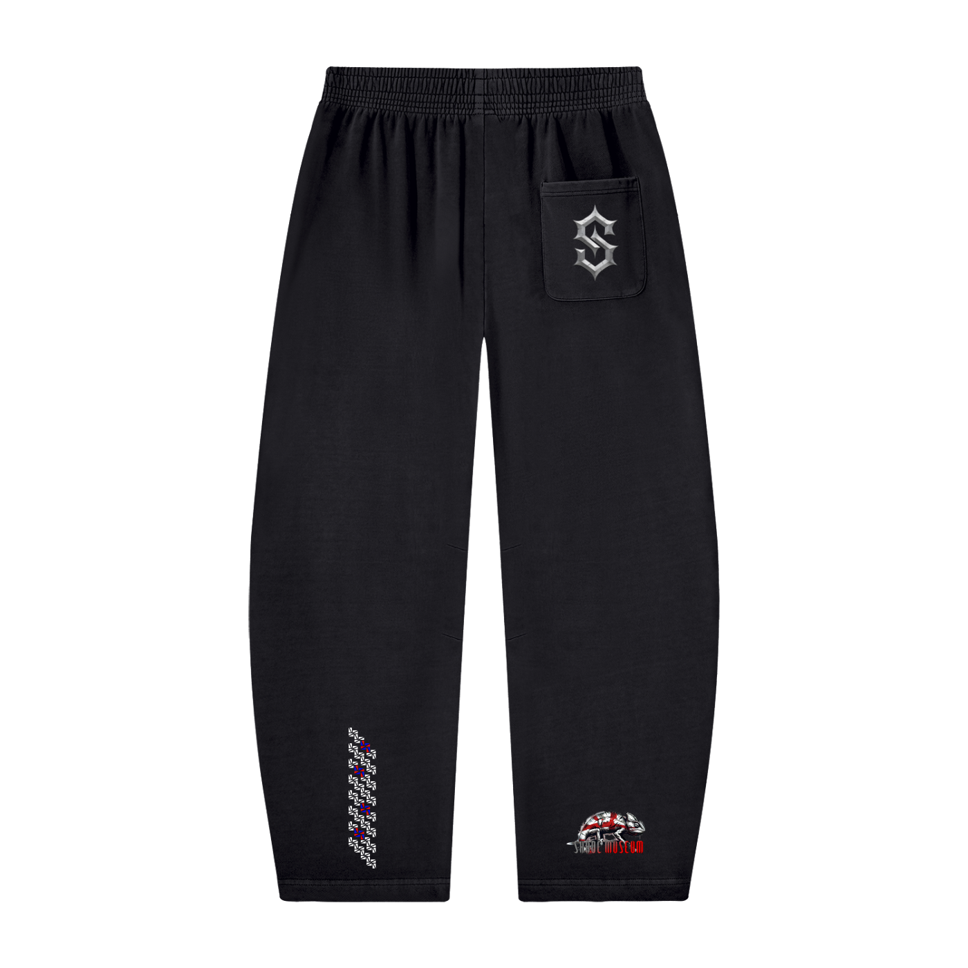 Unisex Vintage Washed Barrel Leg Sweatpants