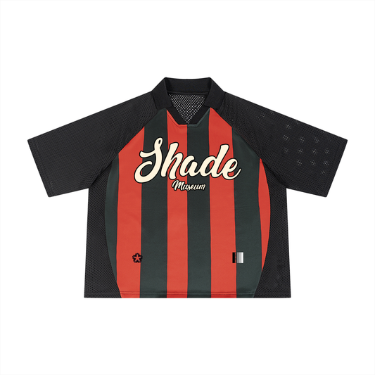 Unisex Striped Mesh Boxy Soccer Jersey