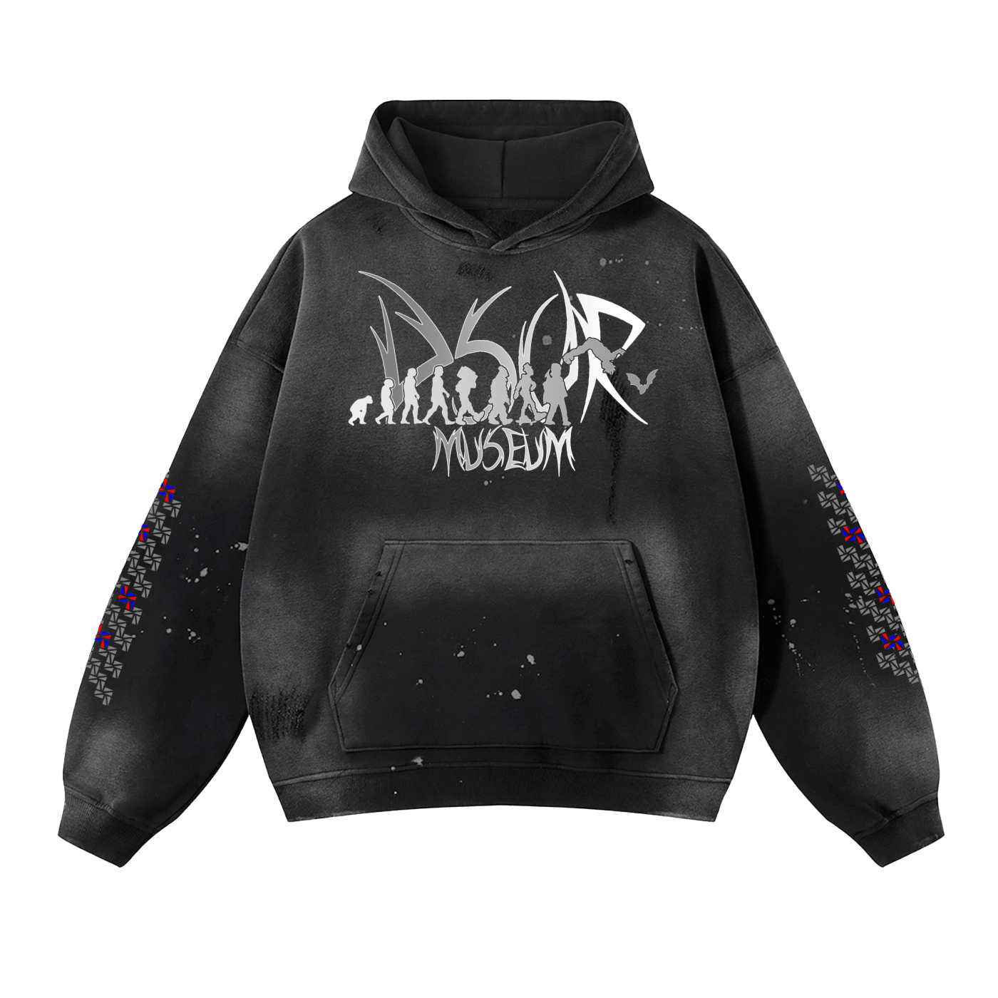 Shades Vintage Wash Frayed Fleece Hoodie