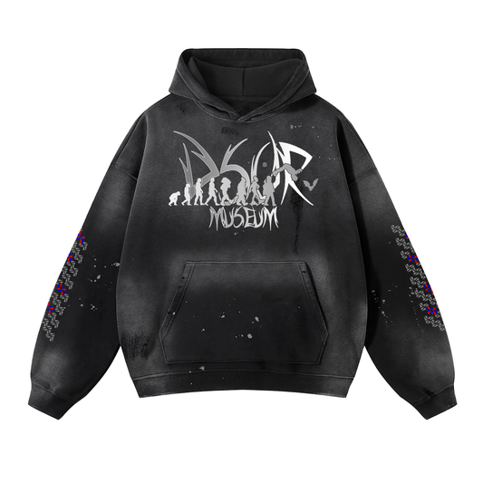 Shades Vintage Wash Frayed Fleece Hoodie