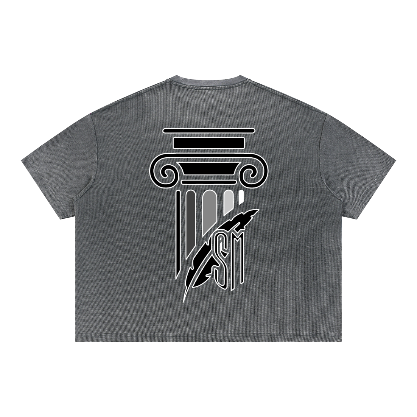 Unisex Vintage Wash Sunfade Boxy Waffle T-Shirt
