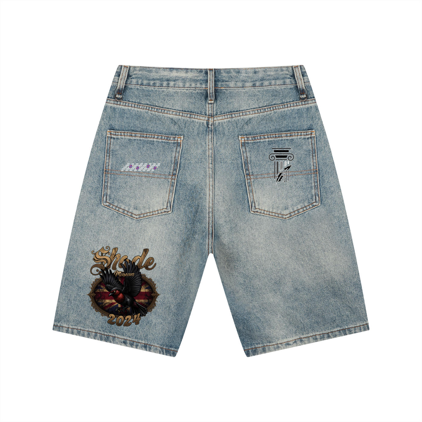 Men's Vintage Wash Denim Shorts