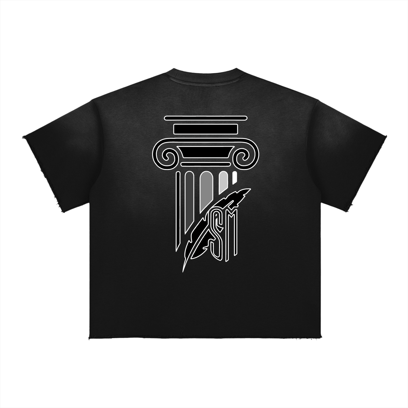 Sun Fade Raw Edge T-Shirt