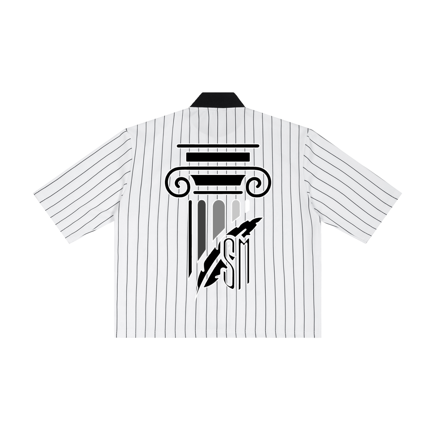 Unisex Striped Full-Zip Baseball Jersey