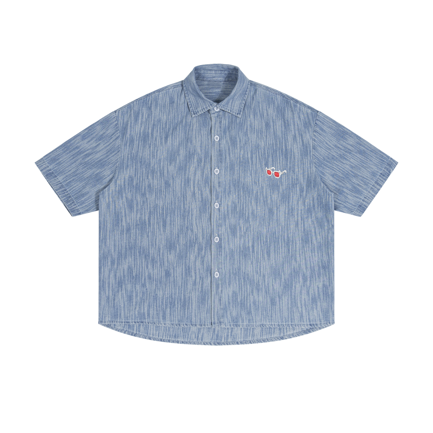 Unisex Boxy Vintage Wash Denim Shirt