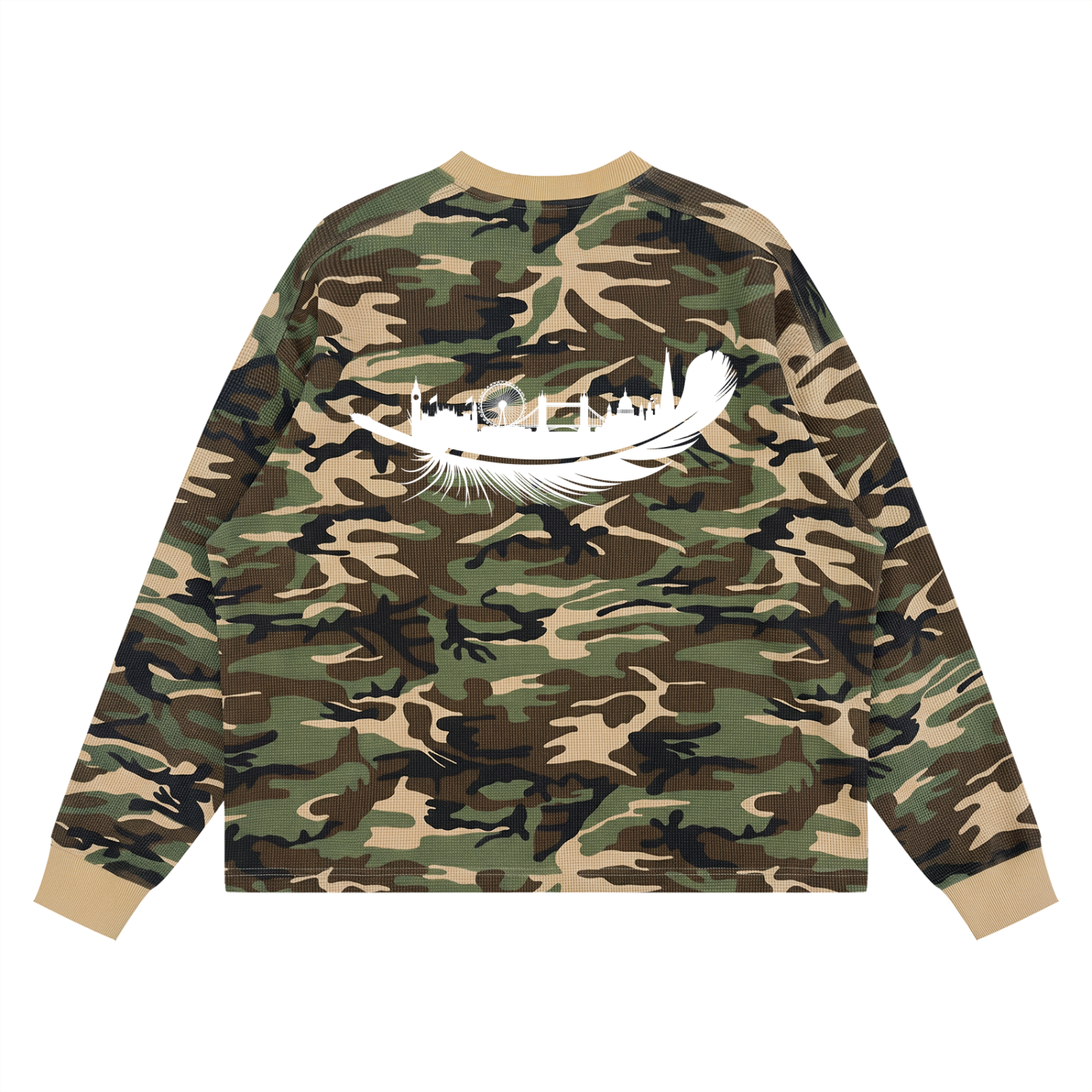 Unisex Waffle Boxy Long Sleeve T-Shirt