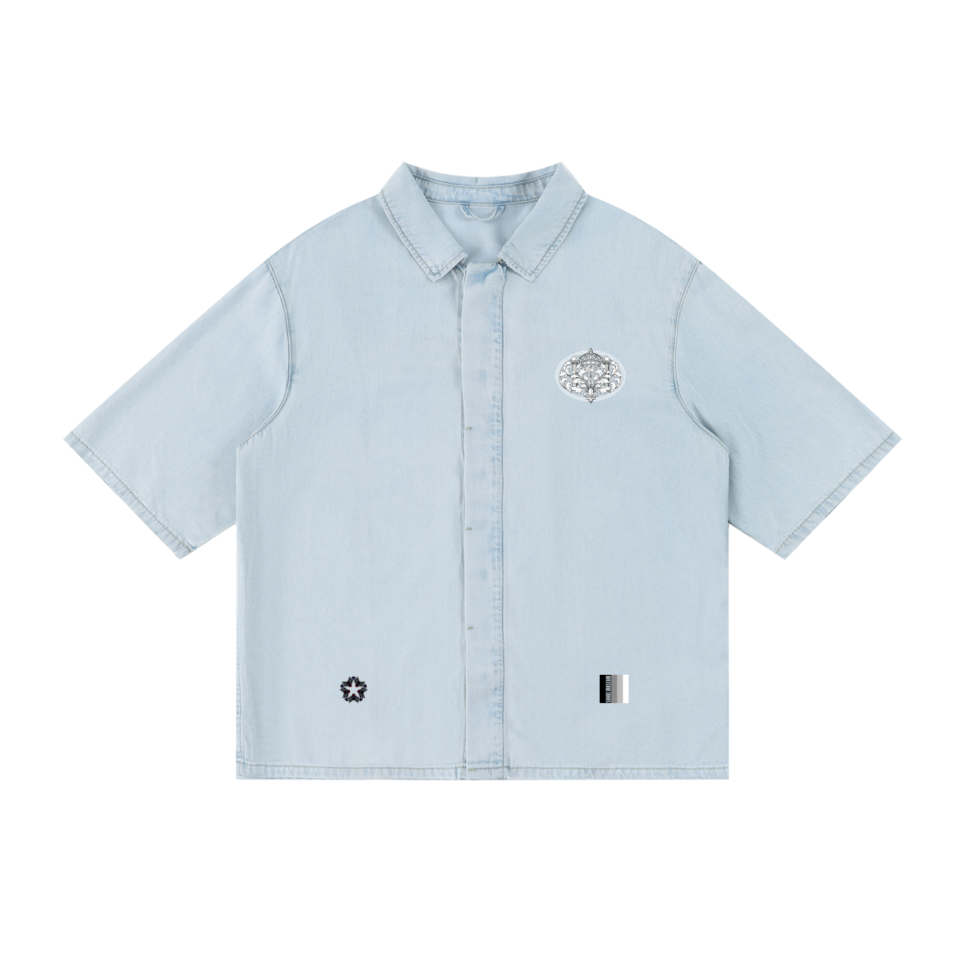 Unisex Vintage Wash Drop Shoulder Lyocell Shirt