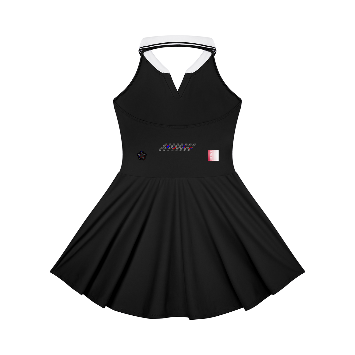Women's Collared Halter A-Line Tennis Dress