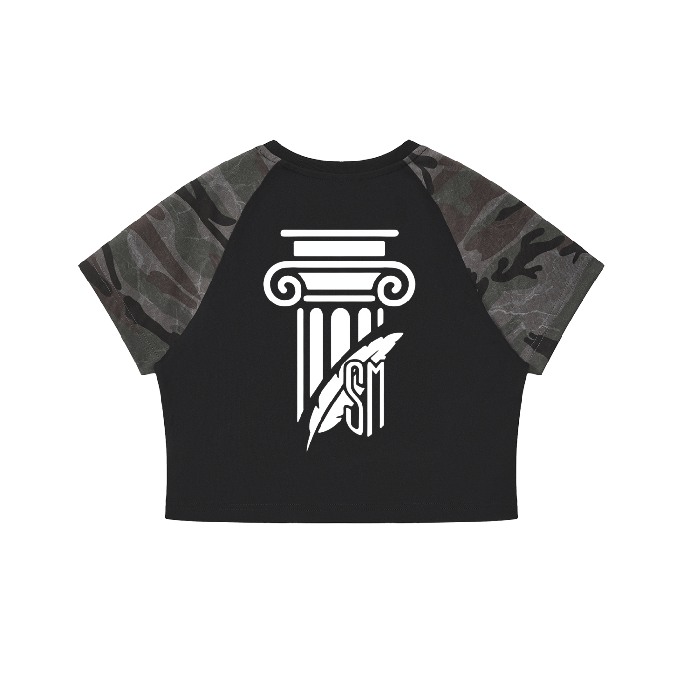 Women’s Camo Raglan Crop T-Shirt