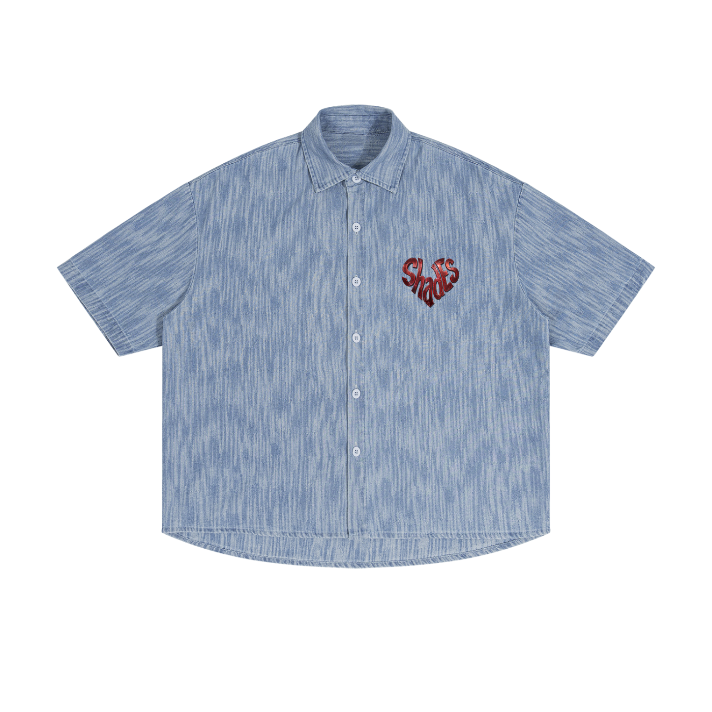 Unisex Boxy Vintage Wash Denim Shirt
