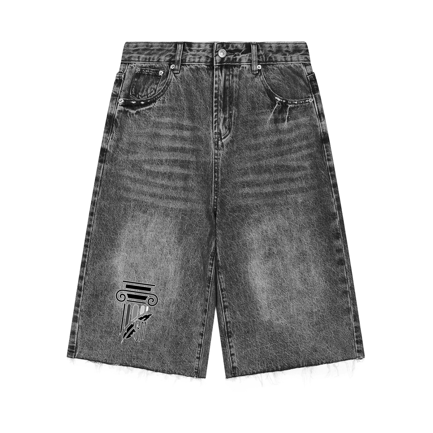 Men’s Vintage Wide Leg Denim Shorts