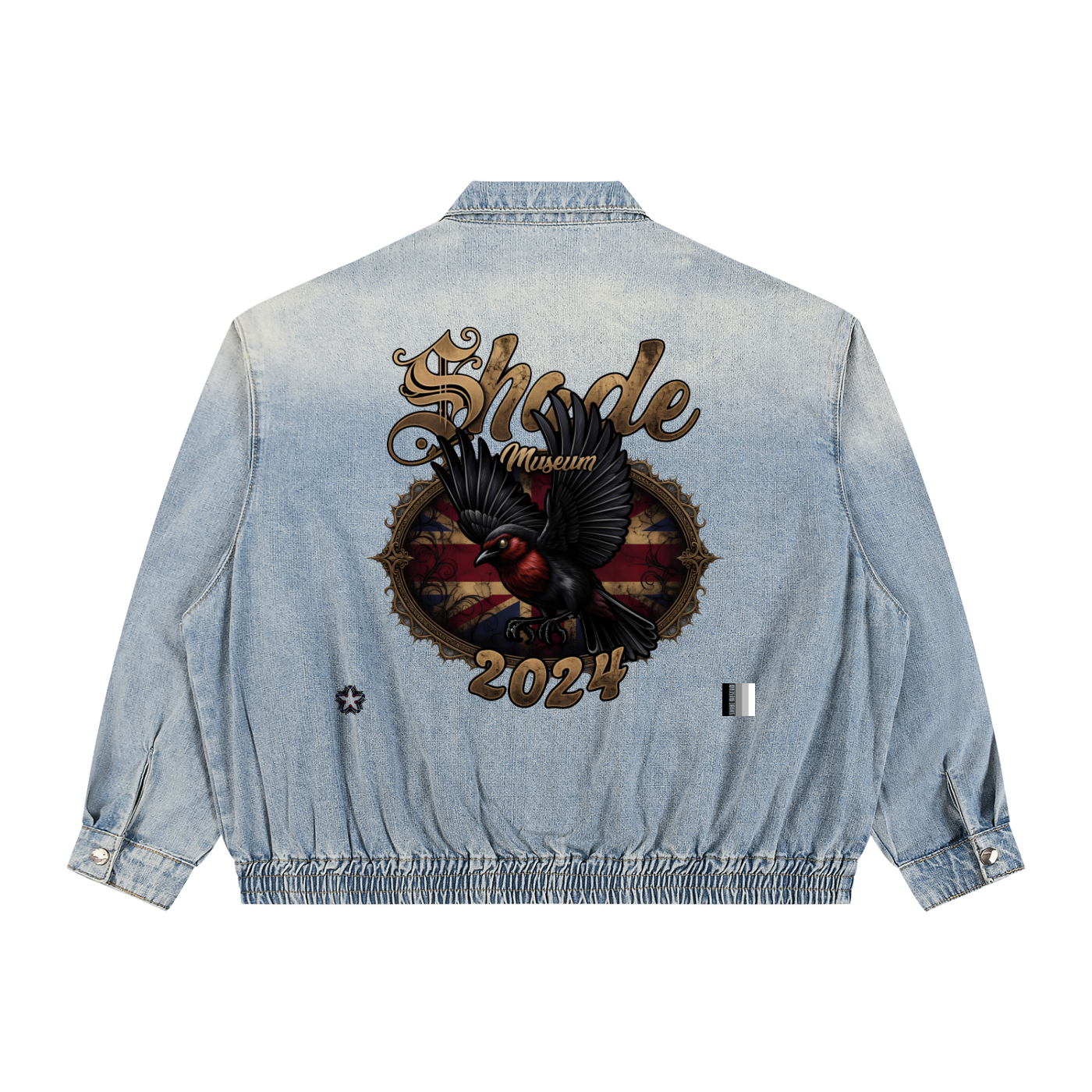 Unisex Vintage Wash Full-Zip Denim Jacket