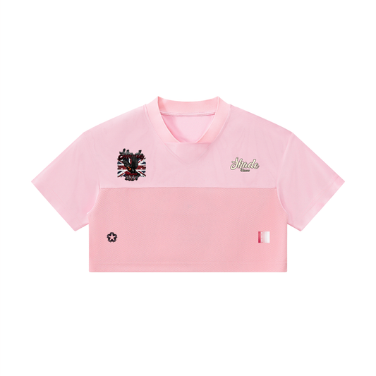 Women’s Cropped Paneled V-Neck Jersey